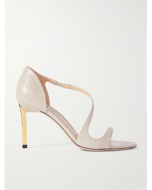 Tom Ford Sandalen Aus Schlangenleder - Weiß