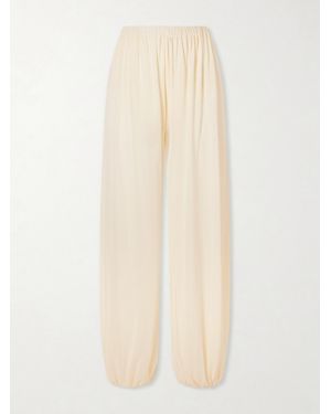 Aflalo Lolana Satin-Jersey Balloon Trousers - Natural