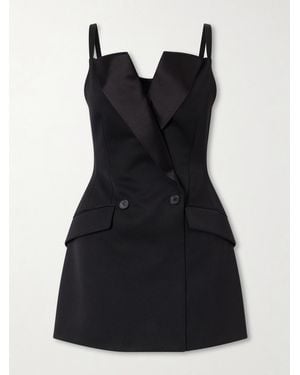 Givenchy Grain De Poudre Wool Mini Dress - Schwarz
