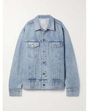 KHAITE Grizzo Oversized Denim Jacket - Blue