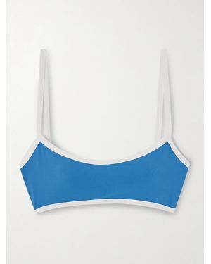 Marysia Swim Ligne Zweifarbiges Bikini-Oberteil - Blau