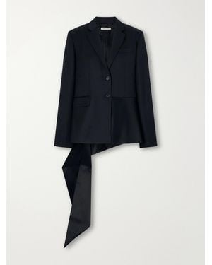 JW Anderson Satin-Trimmed Wool-Twill Jacket - Blue