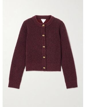 Bottega Veneta Bouclé Cardigan - Purple