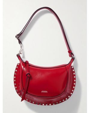 Isabel Marant Oskan Moon Schultertasche Aus Leder Mit Nieten - Rot