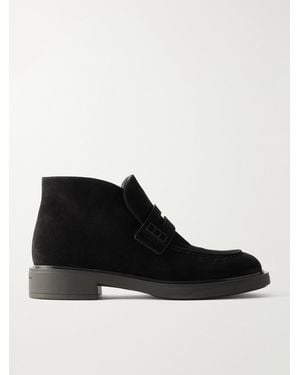 Gianvito Rossi Suede Ankle Boots - Black
