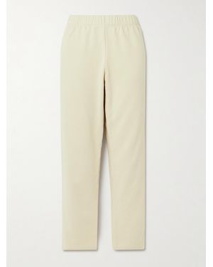 Another Tomorrow Organic Cotton-Blend Jersey Track Trousers - Natural