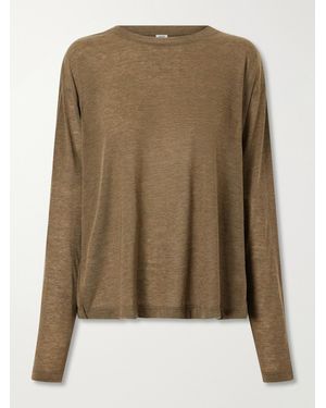 Agolde Sasha Lyocell-Jersey T-Shirt - Natural
