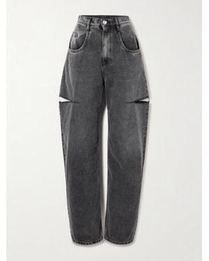 Maison Margiela Hoch Sitzende Jeans Mit Weitem Bein Und Cut-Outs - Grau