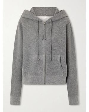 Nili Lotan Callie Hooded Jersey Zip-Up Jumper - Grey