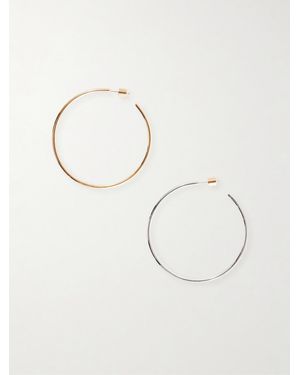 Jennifer Fisher Thread And-Tone Hoop Earrings - Natural