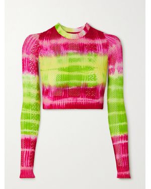 AGR Oberteil Aus Pointelle-Strick Mit Batikmuster - Pink