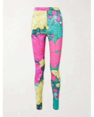 Balmain Printed Stretch-Jersey Leggings - Pink