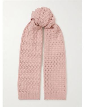 Loro Piana Écharpe En Cachemire À Mailles Ajourées Valle - Rose