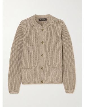 Loro Piana Baranca Embellished Linen And Cashmere-Blend Cardigan - Natural
