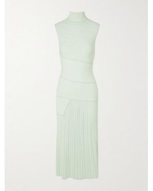 Proenza Schouler Federica Layered Ribbed-Knit Midi Dress - White