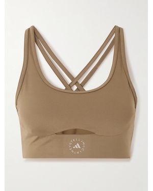 adidas By Stella McCartney Truestrength Sport-Bh Aus Recyceltem Jersey Mit Stretch-Anteil - Natur
