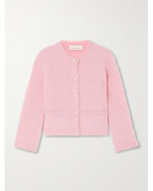LIBEROWE Amelie Cropped Brushed Alpaca-Blend Cardigan - Pink