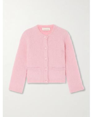 LIBEROWE Amelie Cropped Brushed Alpaca-Blend Cardigan - Pink