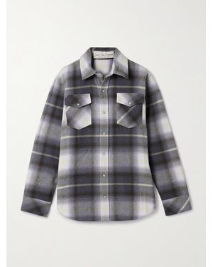 God's True Cashmere Checked Cashmere Shirt - Grey