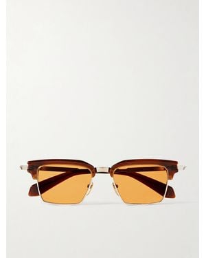 Jacques Marie Mage Alin Acetate And And-Tone Square-Frame Sunglasses - Multicolor