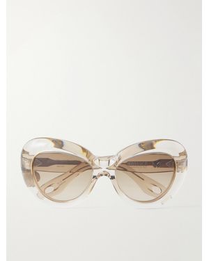 Jacques Marie Mage Monarch Butterfly-Frame Acetate Sunglasses - Natural