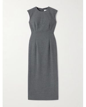 TOVE Estelle Midikleid Aus Webstoff Mit Nadelstreifen - Grau