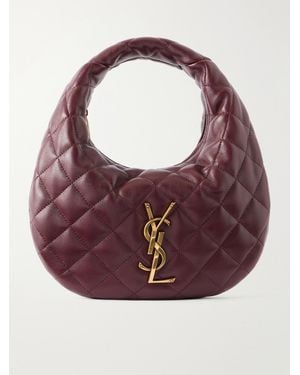 Saint Laurent Icare Matelassé Leather Tote - Purple