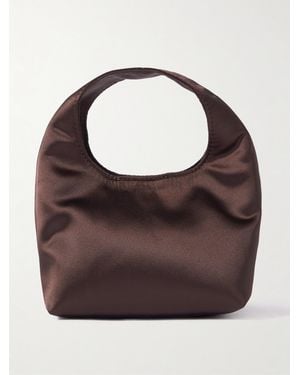 Loeffler Randall Kenzie Mini Recycled-Satin Clutch - Brown