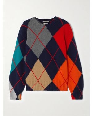 JW Anderson Pringle Argyle Wool Jumper - Blue
