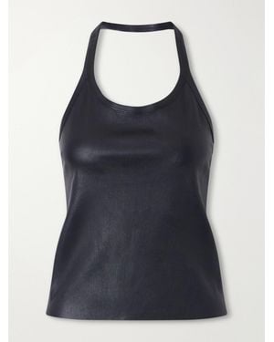 Stouls Cherry Leather Tank - Blue
