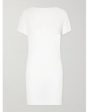Jacquemus La Robe Mistral Open-Back Crepe Mini Dress - White