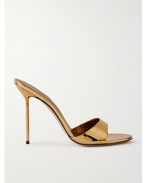 Paris Texas Lida Patent-Leather Mules - Natural