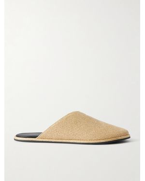 Neous Attik Slippers Aus Raffiabast - Weiß