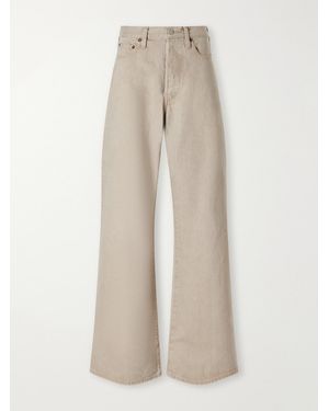 Ssstein Mid-Rise Wide-Leg Jeans - Natural