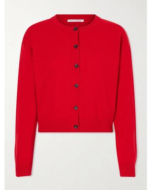 Maria McManus Recycled Cashmere And Organic Cotton-Blend Cardigan - Red