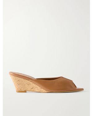Jamie Haller The Kit Slide Leather Platform Sandals - Natural