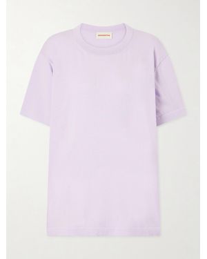 &Daughter Ribbed-Knit Cotton T-Shirt - Pink