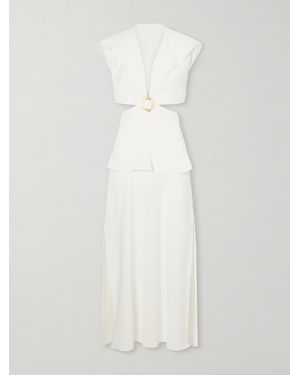 Violante Nessi Leone Butterfly Cutout Midi Dress - White
