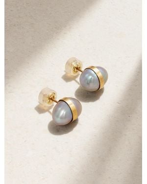 Melissa Joy Manning 14-Karat Recycled Pearl Earrings - Grey