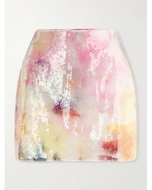 Aje. Sybilla Sequined Mini Skirt - Pink
