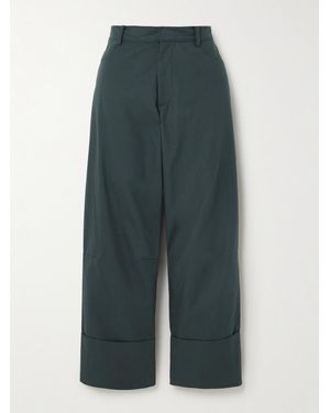 Faithfull the Brand Pantalon Large En Toile De Coton Cassis - Vert
