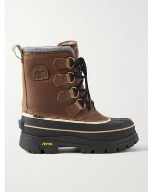 Sorel Caribou Horizon Fleece-Trimmed Gore-Tex Ankle Boots - Braun