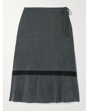 Our Legacy Ballon Midirock Aus Tencel Lyocell Mit Spitzeneinsatz - Grau