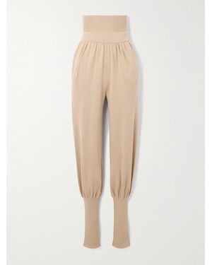 Altuzarra Xander Mulberry Silk And Cotton-Blend Tapered Trousers - Natural