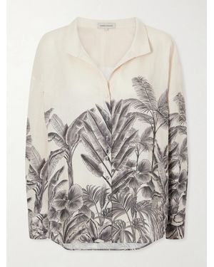 ANDRES OTALORA Cielos Lejanos Printed Linen Shirt - Grey