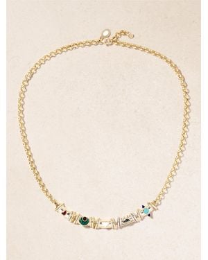 L'Atelier Nawbar Milky Way Kette Aus 18 Karat Mit Mehreren Steinen - Natur