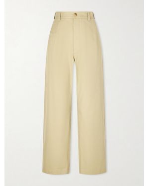 Loro Piana Yoko Cropped Cotton-Poplin Trousers - Natural
