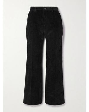 Bally Cotton-Corduroy Flared Pants - Black