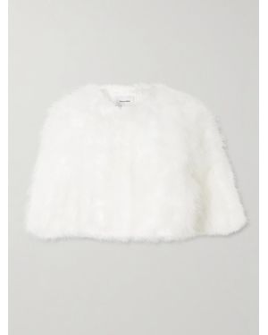 Yves Salomon Verkürzte Jacke Mit Federn - Weiß