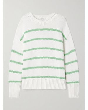 La Ligne Marina Striped Cotton Jumper - Grey